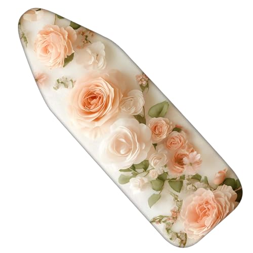 Blush Pink Rose Ironing Board Cover 15x54 Inch Polyester Scorch Guard
