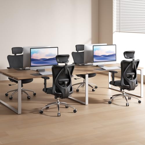 Ergonomic Mesh Office Chair with Headrest & Adjustable Lumbar Support