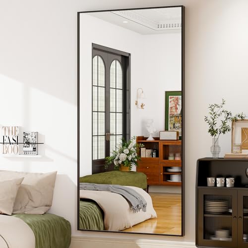 76"x34" Full Length Floor Mirror, Large Rectangular Lean or Wall Mirror