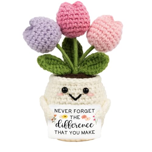 Handmade Crochet Tulip Doll - Thank You Gift for Teachers and Coworkers