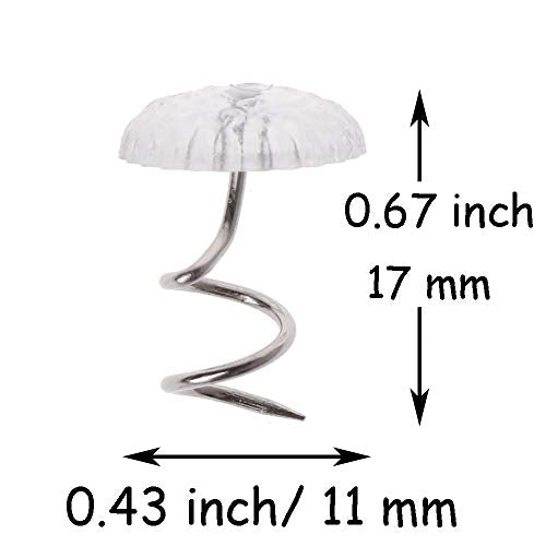 50 Pcs Upholstery Twist Pins with Clear Heads for Slipcovers and Curtains