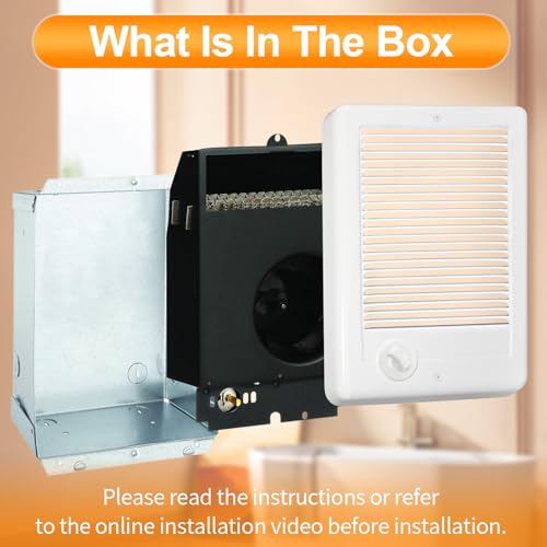 Electric Wall Heater With Thermostat 1500W 120V