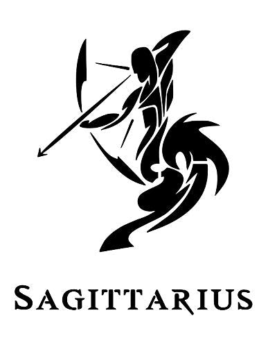 Sagittarius Zodiac Sign Reusable 8.5" x 11" Plastic Craft Stencil