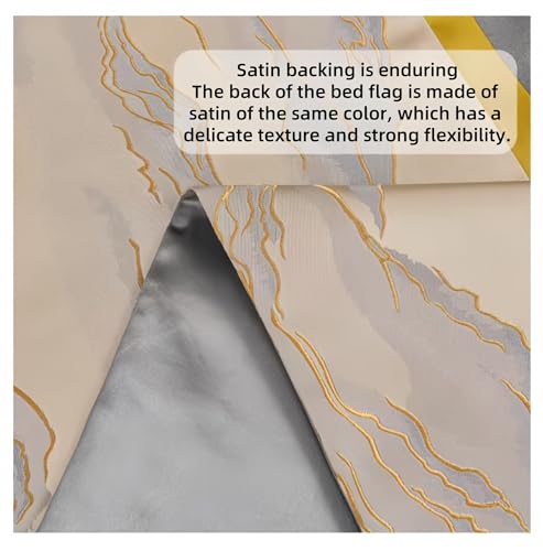 Quilted Polyester Satin Bed Runner - Soft Decorative Bed Scarf (50x210cm)