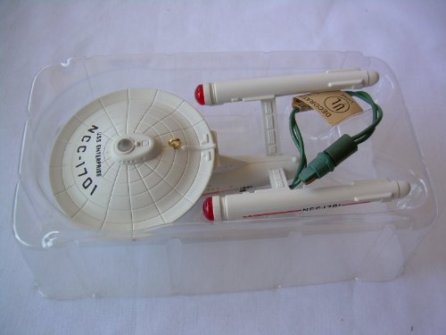 Hallmark Star Trek Enterprise Saucer Lights Ornament – 25th Anniversary blinking lights