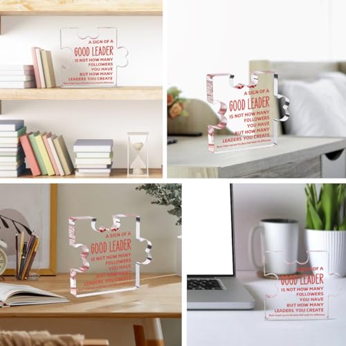 Thank You Leader Gift - Bosses Day Desk Sign for Leader, Supervisor