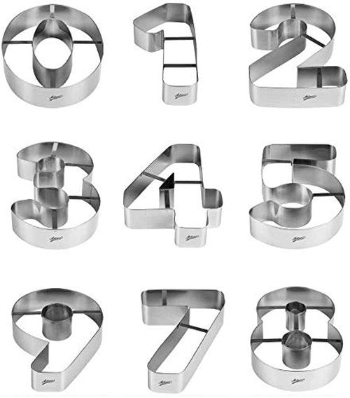 Ateco Extra Large Number 1 Cake Cutter, Silver
