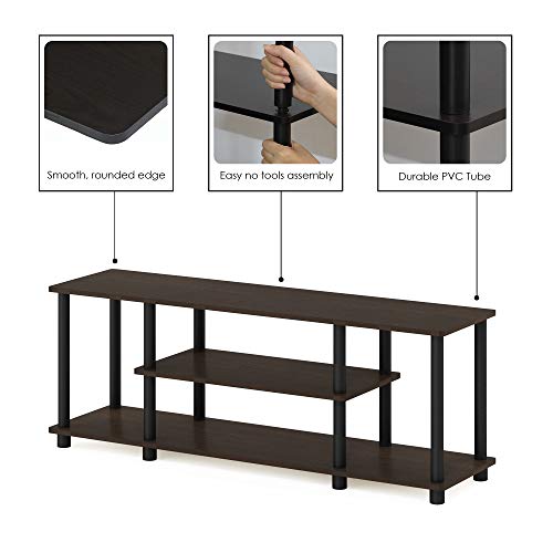 3-Tier TV Stand for TVs up to 50 Inch, Toolless Open Entertainment Center