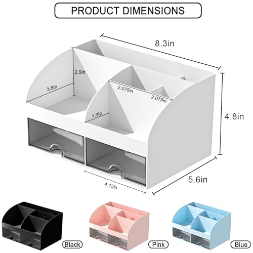COMFYROOM White 1-Pack Makeup Organizer with Drawers & Compartments for Vanity
