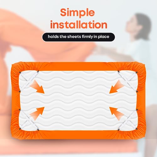 White Bed Sheet Straps Set - 4 Adjustable Elastic Fitted Sheet Holders
