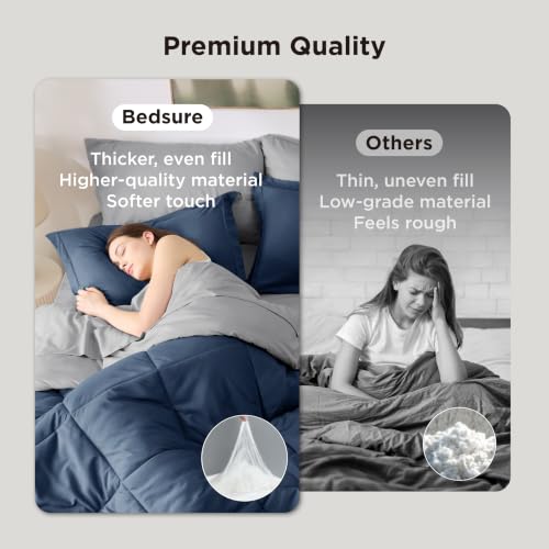Twin XL Comforter Set - Reversible 5-Piece All-Season Bedding Set with Sheets