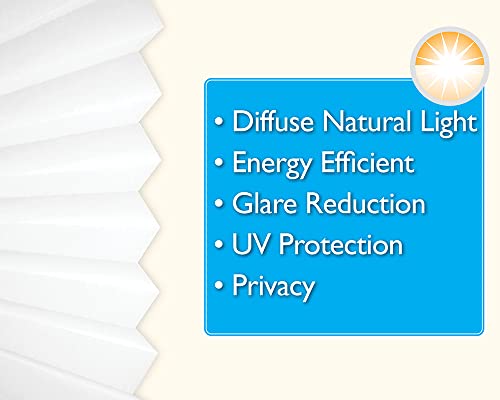 Light Filtering Pleated Paper Shade, White, 36" x 72", 6 Pack