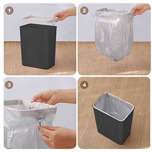 Touchless Bathroom Trash Can 2.5 Gallon Smart Motion Sensor Bin Black