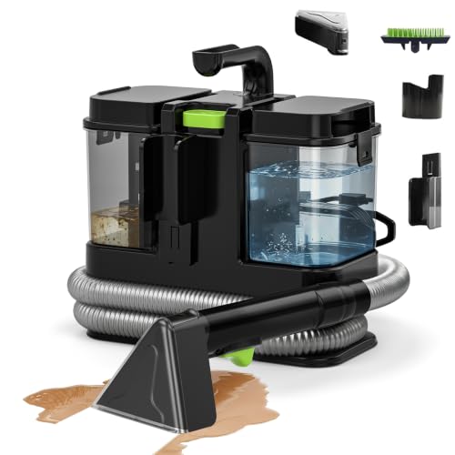 Portable Carpet and Upholstery Cleaner, 18Kpa Deep Cleaning Machine for Rugs