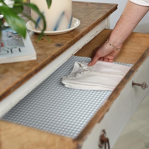 Fresh Linen Scented Drawer Liners - Duck Egg Blue Gingham, 5 Large Sheets