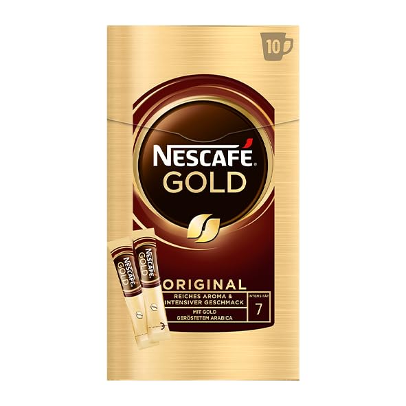 Nescafe Gold Instant Coffee - Rich Aroma Sticks | 10 Convenient Servings