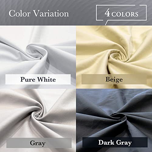 100% Cotton Zippered Futon Cover, Twin XL, Dark Gray - Breathable & Machine Washable