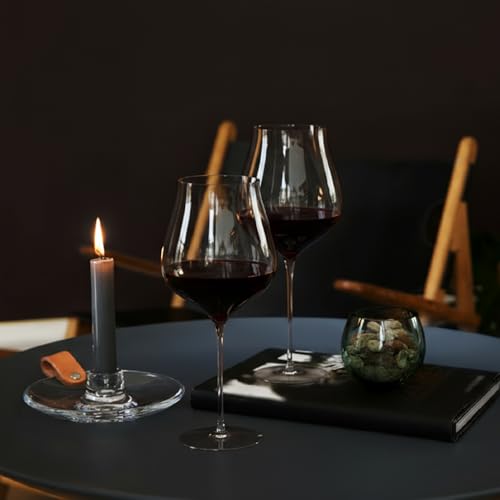 Holmegaard Notes Burgundy Wine Glass Set of 2 - Fine Crystal, 31.8 oz
