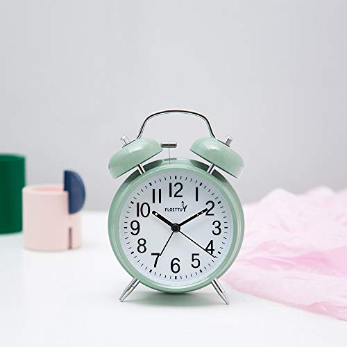 Loud 4-Inch Twin Bell Alarm Clock with Backlight for Deep Sleepers