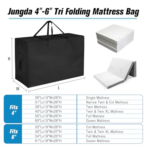 6 Inch Tri-Fold Mattress Storage Bag - Portable & Waterproof