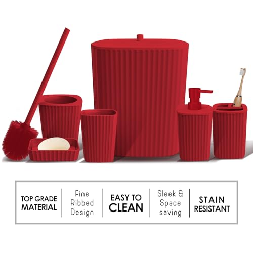 Clara Clark Christmas Bathroom Accessories Set - 11PC Complete Shower Caddy & Toilet Brush