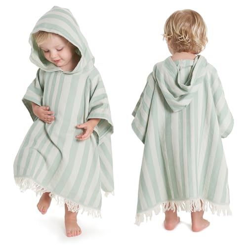 ZICOTO Kids Hooded Beach Towel - 100% Cotton Toddler Poncho Cover-Up