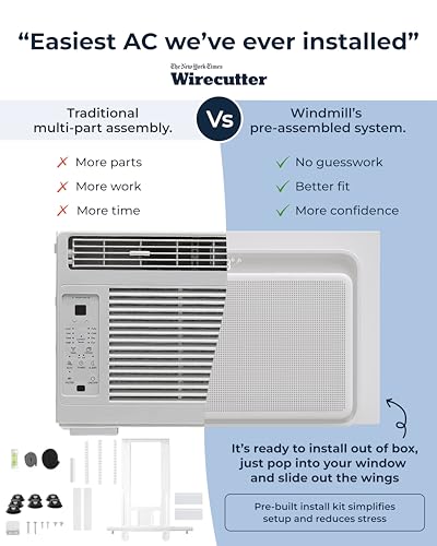 6,000 BTU Window Air Conditioner Cools 250 Sq Ft Smart AC Unit