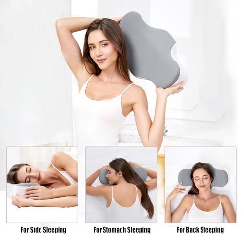 Travel Size Cervical Neck Pillow - Ergonomic Memory Foam for Pain Relief
