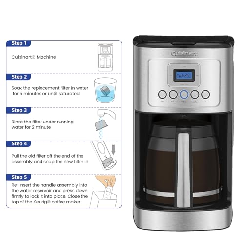 12-Pack Charcoal Coffee Maker Water Filters - Coconut Shell Carbon Cartridges