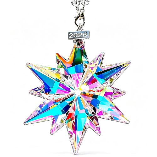 2026 Crystal Snowflake Christmas Ornament - Sparkly Glass Tree Decor
