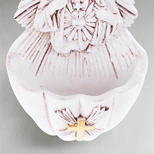 Resin Holy Water Font Wall Hanging Religious Home Decor for Entryway