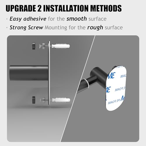 MIROAMZ Adjustable Stainless Steel Towel Bar - Wall Mount 14.4"-25.2"