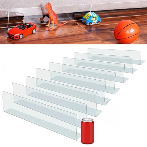 8-Pack Clear Under Sofa Blocker - Adjustable 126-Inch Couch Gap Barrier