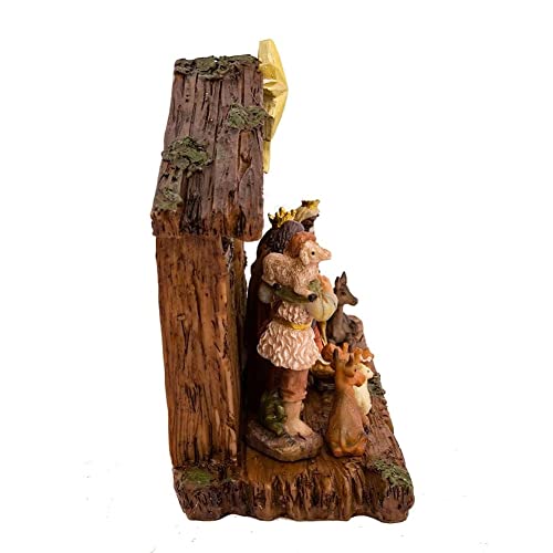 11-Piece Traditional Christmas Nativity Scene Set with Stable & Figures