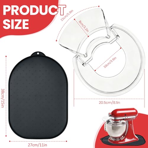 3.5 Quart Tilt-Head Stand Mixer Pouring Shield and Non-Slip Mat Set
