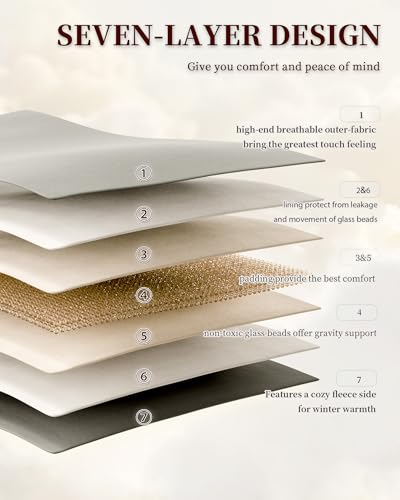 King Size Weighted Blanket 30lbs | Cooling Tencel & Velvet, 88"x104"