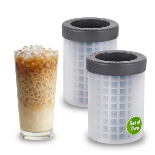 Silicone Mini Ice Cube Maker Cylinder 2-Pack - Squeeze & Release Mold