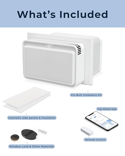 6,000 BTU Window Air Conditioner Cools 250 Sq Ft Smart AC Unit