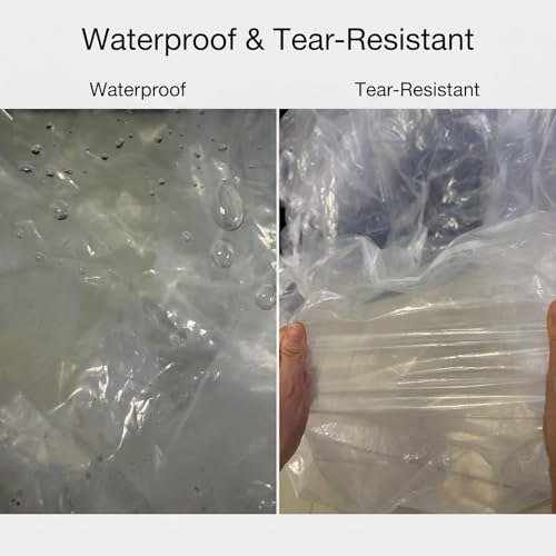 Clear Plastic Loveseat Cover with Elastic Band | Waterproof & Dustproof Protector for Moving