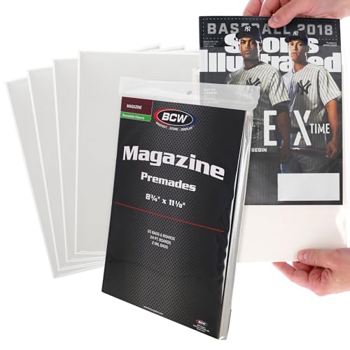 Resealable Magazine Storage Bags and Backing Boards, 8.75 x 11.125, 25 Sets