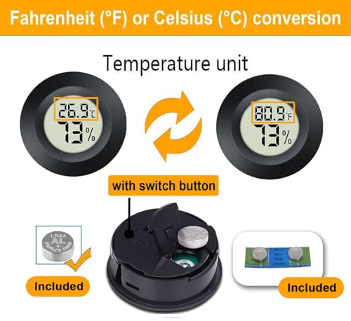 JEDEW 2 Pack Digital Hygrometer Thermometer Indoor Humidity Monitor