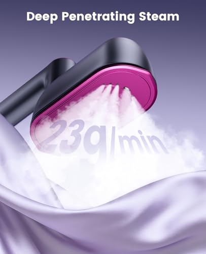 Jack & Rose Portable Travel Steamer Iron for Clothes, 1200W Handheld Mini Iron with Ceramic Panel