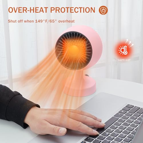 Oscillating Small Space Heater 1200W Desk Heater for Office