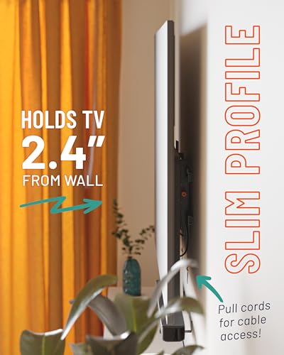 Tilting TV Wall Mount Bracket for TVs Up to 90 Inch - Low Profile Design