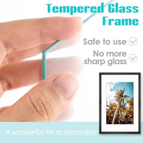 Frametory 16x24 Black Picture Frame with Mat for 12x18 Photos - Pack of 1