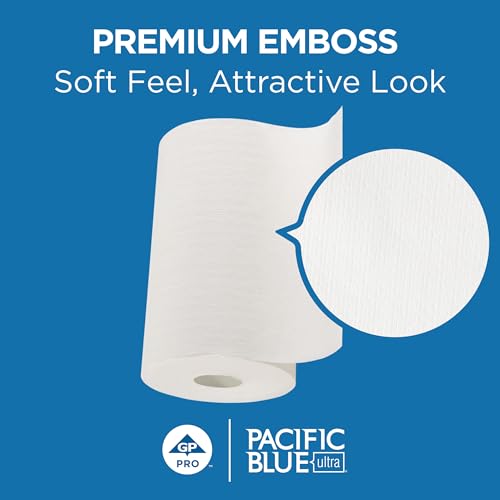 Commercial 9-Inch Paper Towel Rolls - White, 400 Ft per Roll (6 Pack)