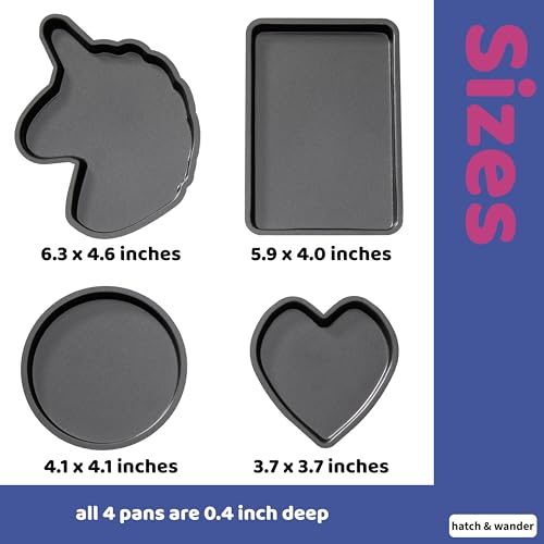 Kids Baking Set 4-Piece Nonstick Steel Mini Oven Pan Set
