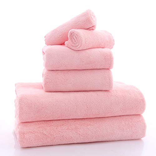 MOONQUEEN Ultra Soft Microfiber Towel Set - Quick Dry Bath Towels, 6 Pcs