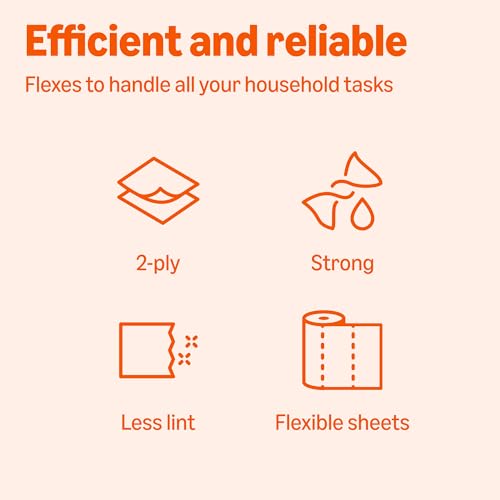 Amazon Basics 2-Ply Flex-Sheets Paper Towels 12 Rolls