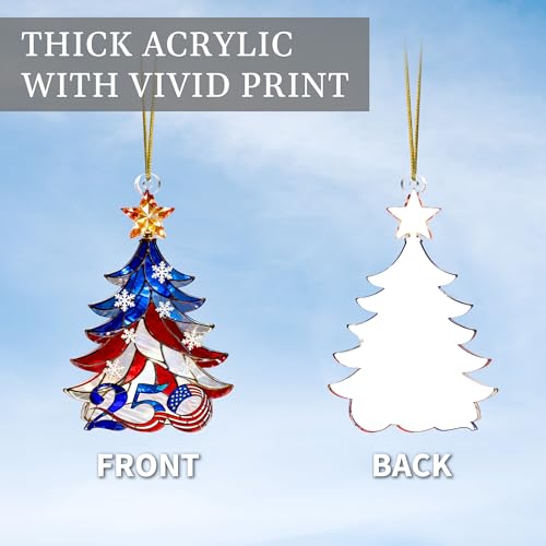 USA 250th Anniversary Liberty Bell Ornament, 2D Acrylic Patriotic Decor
